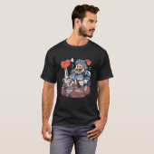 Funny Hungry Knight - Medieval Crusader Renaissanc T-shirt (Voorkant volledig)