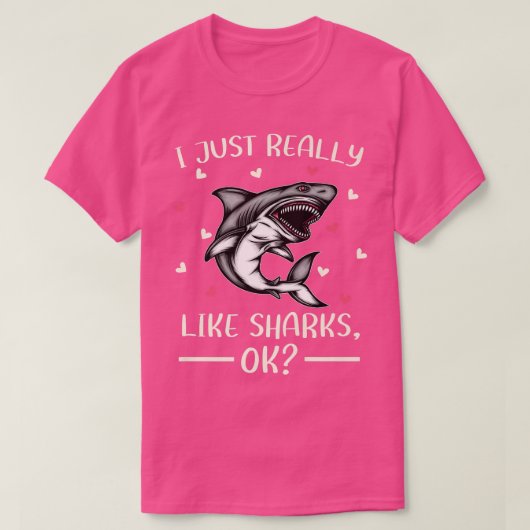 Funny Hungry Shark Lover, ik hou echt van haaien T-shirt (Design voorkant)