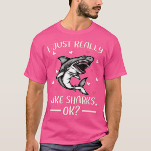 Funny Hungry Shark Lover, ik hou echt van haaien T-shirt