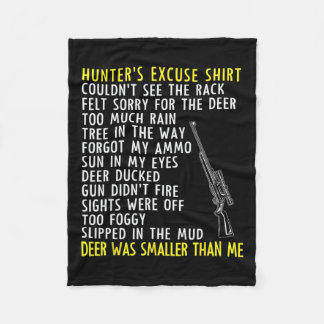 Funny Hunter Excuses - Seizoensjacht - Dad Buck D Fleece Deken