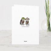 Funny Hunter Katten/Katten Jubileum Kaart (Achterkant)