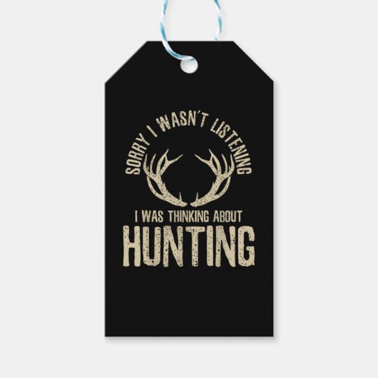 Funny Hunter Quote Gezegde Deer Venison Elk Hunter Cadeaulabel (Voorkant)