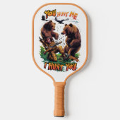 Funny Hunting Beren Strijd om geweer Pickleball Paddle (Achterkant)