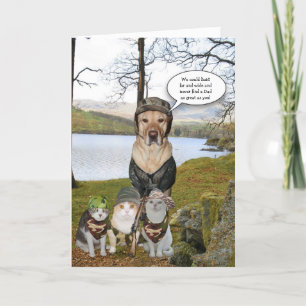 Funny Hunting Dog/Lab Vaderdag Card Kaart