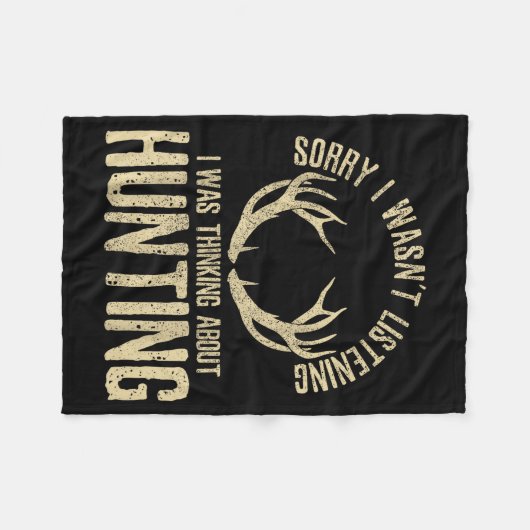 Funny Hunting Quote Saying Deer Venison Elk Hunter Fleece Deken (Voorkant (Horizontaal))