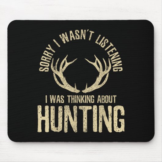 Funny Hunting Quote Saying Deer Venison Elk Hunter Muismat (Voorkant)