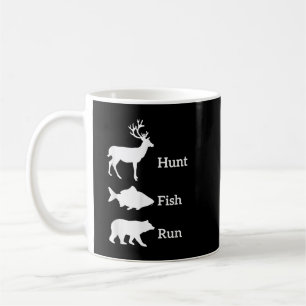 Funny Hunting Vist Hunt Fish Run Beer Gift Koffiemok