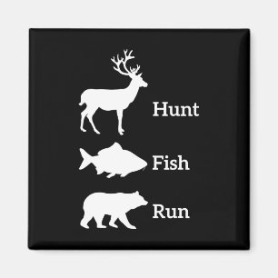 Funny Hunting Vist Hunt Fish Run Beer Gift Magneet