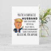 Funny Husband Birthday Best Gift Card (Staand voorkant)