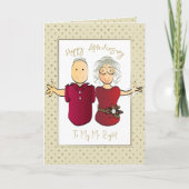 Funny Husband Cartoon 50ste bruiloft Jubileum Kaart (Voorkant)