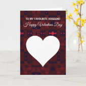 Funny Husband Valentijnsdag Heart Kaart (Gele Bloem)