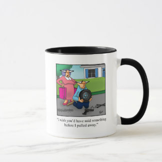 Funny Husband & Wife "Flat Tire" Humor Mok