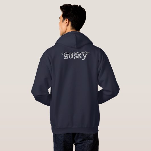 Funny Husky Hoodies Shirten Sled Hondenliefhebber  (Achterkant volledig)