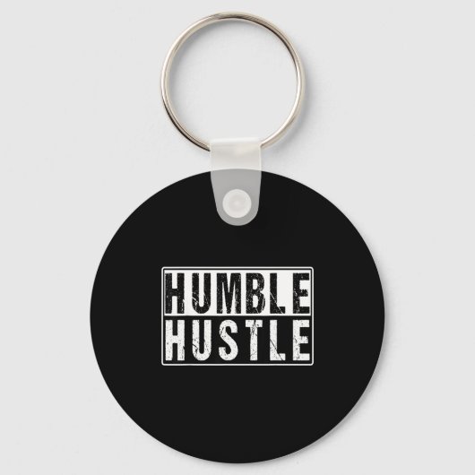 Funny Hustle Gift For Men And Women Cool Humble In Sleutelhanger (Voorkant)
