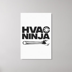 Funny HVAC Gift for Men Cool Technicia Air Condit Canvas Afdruk
