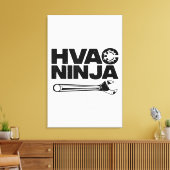 Funny HVAC Gift for Men Cool Technicia Air Condit Canvas Afdruk (Insitu (Woonkamer))