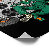 Funny Hvac Tech Skeleton Chillin For A Livin  Poster (Hoek)