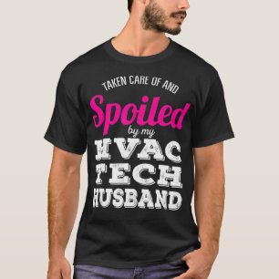 Funny HVAC Tech Wife Wedding Jubileum Gift  T-shirt