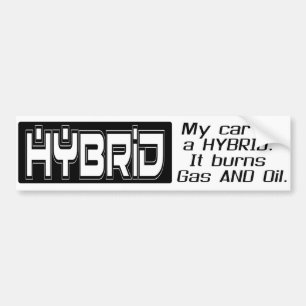 Funny HYBRID CAR Bumpersticker