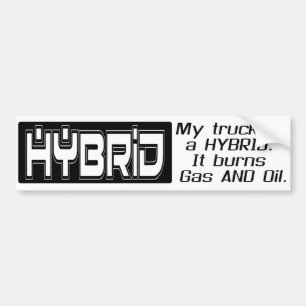 Funny HYBRID TRUCK Bumpersticker