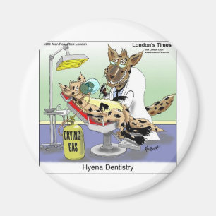 Funny Hyena Dentistry T - shirts Mokken Kaarten en Magneet