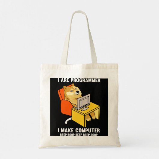 Funny I are Programmer Programmer Coding Nerd Shi Tote Bag (Achterkant)