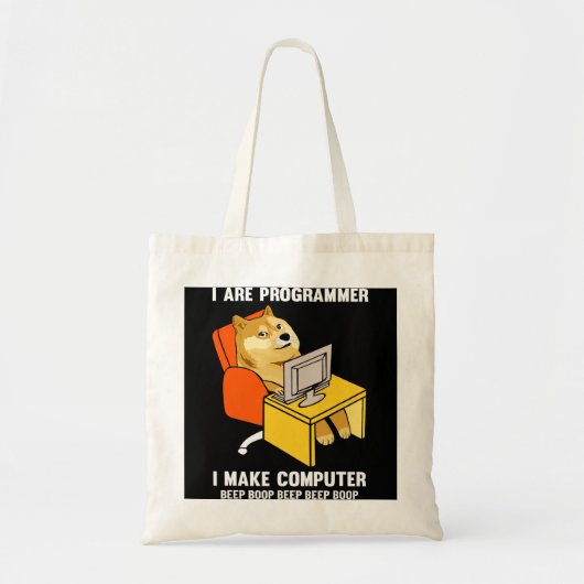 Funny I are Programmer Programmer Coding Nerd Shi Tote Bag (Voorkant)