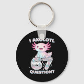 Funny I Axolotl 67 Questions Six Seven Axolotl Boy Sleutelhanger (Voorkant)