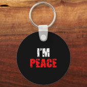 Funny I Come In Peace I’m Peace Matching Couple Lo Sleutelhanger (Voorkant)