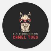 Funny I Do Pedis On Camel Toes Quotes Ronde Sticker (Voorkant)