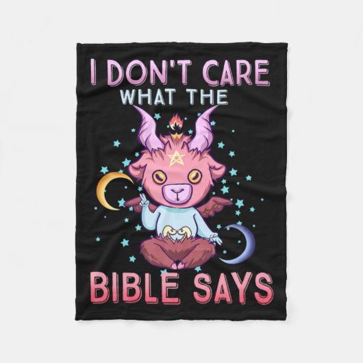 Funny I Dont Care What Bible Says  Fleece Deken (Voorkant)
