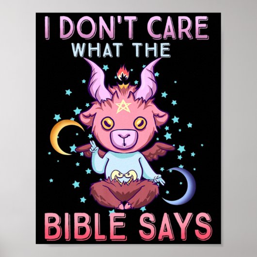 Funny I Dont Care What Bible Says  Poster (Voorkant)