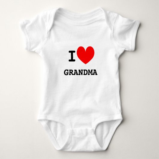 Funny I hart oma baby bodysuit | Kinder grap (Voorkant)