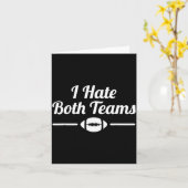 Funny I Hate Both Teams Football Small  Kaart (Gele Bloem)