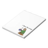 Funny I Hate Mornings Sloth Cartoon Notitieblok (Gedraaid)
