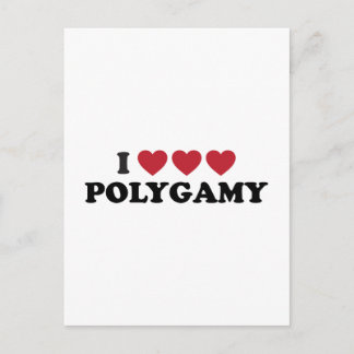 Funny I Heart Polygamy Briefkaart