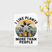 Funny I Like Plants More Than People Design  Kaart (Gele Bloem)