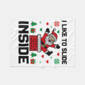 Funny I Like To Slide Inside Santa Ugly Christmas  Fleece Deken (Voorkant (Horizontaal))