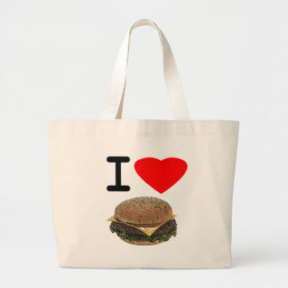 Funny I Love Cheeseburgers Grote Tote Bag