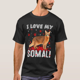 Funny I Love My Somali Valentijn Cat Lover T-shirt