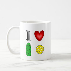 Funny I Love Pickleball Sports Art Graphic Koffiemok