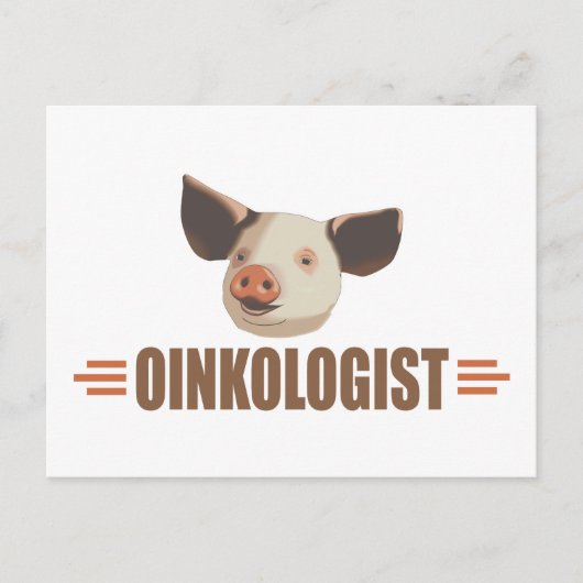 Funny I Love Pigs Briefkaart (Voorkant)