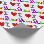 Funny I Love Slime Art Cadeaupapier (Hoek)
