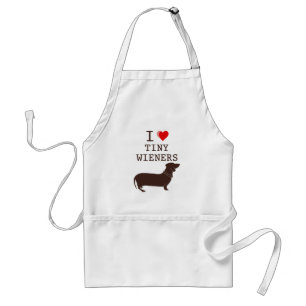 Funny I Love Tiny Wiener Dachshund Standaard Schort