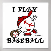 Funny I Play Baseball Tshirts and Gifts Poster (Voorkant)