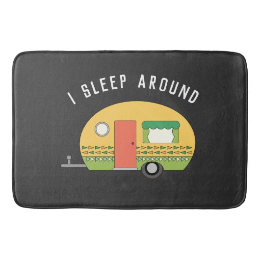 Funny I Sleep rond RV Camper Dark Badmat (Voorkant)
