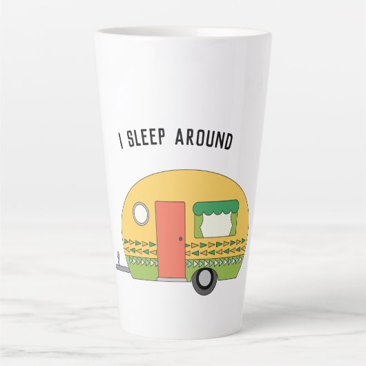 Funny I Sleep rond RV Latte Mok (Voorkant)