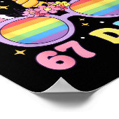 Funny I Survived 67 Days Of School Cat Teachers St Poster (Hoek)