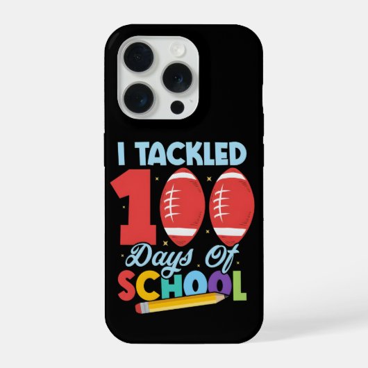 Funny I Tackled 100 Days School Football Kids (Verso)