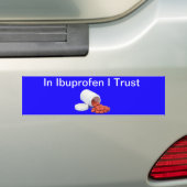 Funny Ibuprofen Bumpersticker (Op auto)